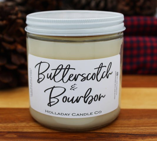 BUTTERSCOTCH + BOURBON LUXURY SOY CANDLE | RICH + WARM
