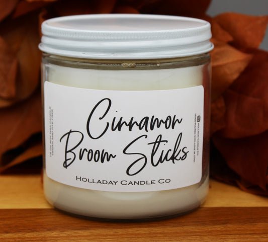 CINNAMON BROOMSTICKS LUXURY SOY CANDLE | WARM + SPELLBINDING