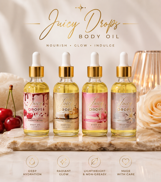 JUICY DROPS LUXURY BODY OIL | GLOW + HYDRATE