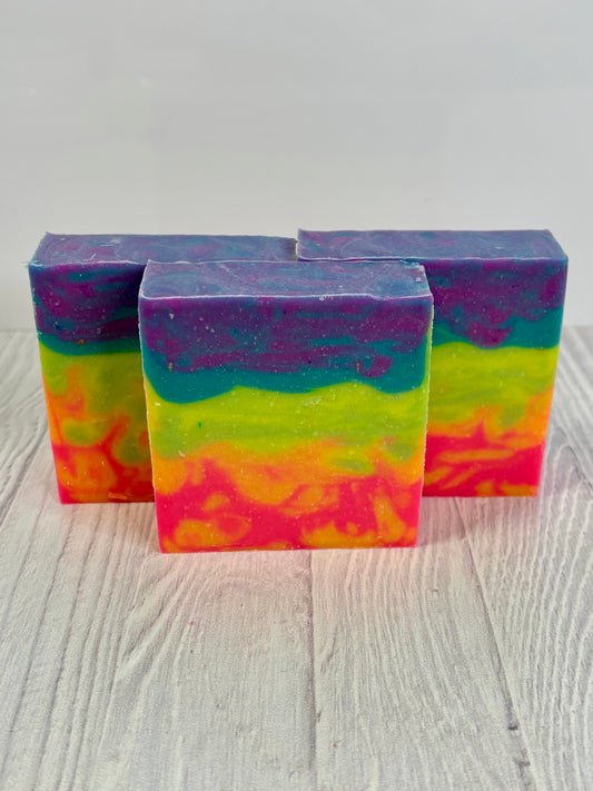 RAINBOW GRADIENT GOAT MILK + TALLOW YOGURT SOAP
