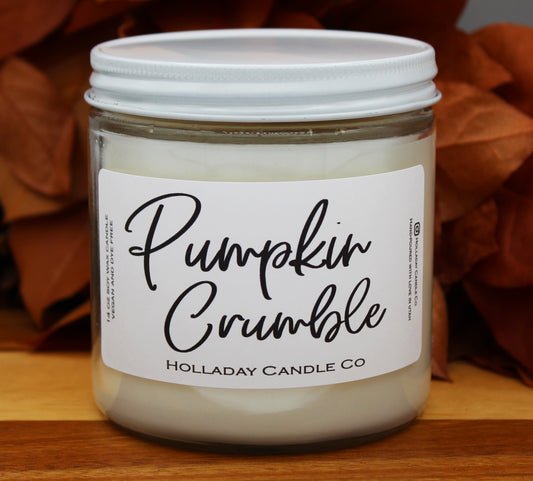 PUMPKIN CRUMBLE LUXURY SOY CANDLE | WARM + DECADENT